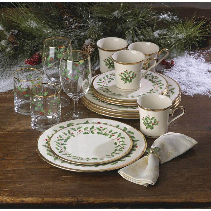 Lenox Holiday 12-Piece Plate & Mug Set & Reviews | Wayfair